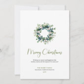 Simple Boho Botanical Rustic Xmas Greeting Card シーズンカード (正面)