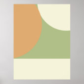 Simple Boho Calm Bauhaus Style Geometric Poster ポスター (正面)