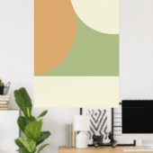 Simple Boho Calm Bauhaus Style Geometric Poster ポスター (ホームオフィス)