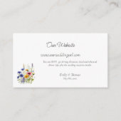 Simple Boho Chic Wildflower Wedding Website エンクロージャーカード (正面)