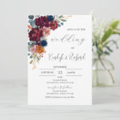 Simple Boho Elegant Wedding Invitation 招待状 (スタンド正面)