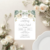 Simple Boho Elegant Wedding Invitation 招待状