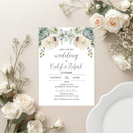 Simple Boho Elegant Wedding Invitation 招待状