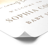 Simple Boho Here Comes The Son Baby Shower Welcome ポスター (角)