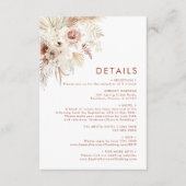 Simple Boho Pampas Grass Details エンクロージャーカード (正面)