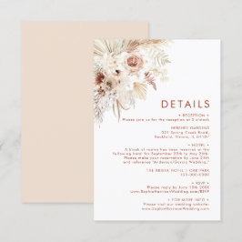 Simple Boho Pampas Grass Details エンクロージャーカード