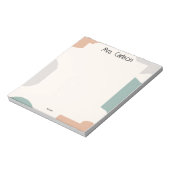 Simple Boho Pastel Colors Teacher Notepad ノートパッド (回転)