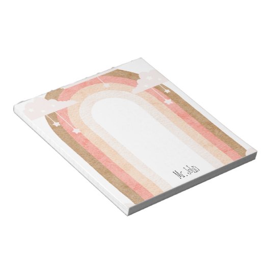 Simple Boho Teacher Notepad ノートパッド (アングル)