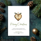 Simple Boho Watercolor Rustic Christmas Greeting シーズンカード