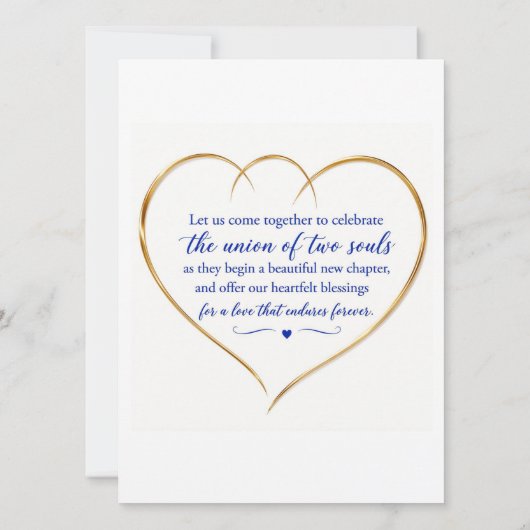 Simple Boho Wedding Invitation Card カード (裏面)