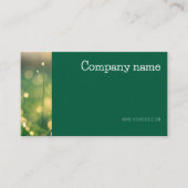 Simple bokeh grass photo QR green Business Card 名刺 (正面)