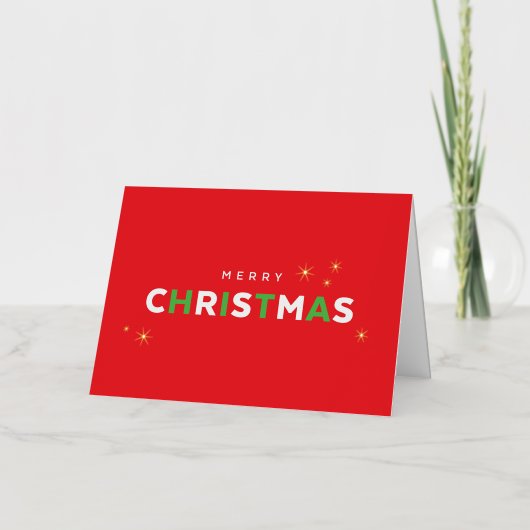 Simple Bold Foil Christmas Card 箔グリーティングカード (正面)