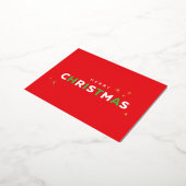Simple Bold Foil Christmas Card 箔シーズンポストカード (回転した状態)