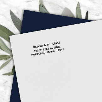 Simple Bold Modern Ampersand Couple Return Address セルフインキングスタンプ