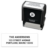 Simple Bold Modern Last Name Return Address セルフインキングスタンプ (インサイチュ)