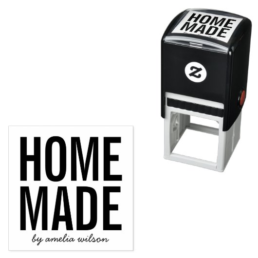 Simple Bold Personalize with Name Homemade セルフインキングスタンプ (インサイチュ)
