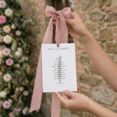 Simple Bold Wedding Guest List Table Number 1 Card 招待状