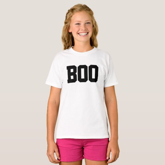 Simple “Boo” Halloween Trucker Hat Tシャツ (正面フル)