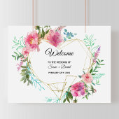 Simple Botanical and Floral Welcome Wedding ポスター