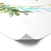 Simple Botanical and Floral Welcome Wedding ポスター (角)