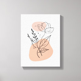 Simple Botanical Art Print – Faux Canvas Style キャンバスプリント