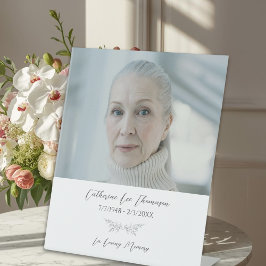 Simple Botanical Funeral Photo Pedestal Sign 台座サイン