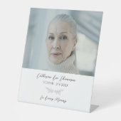 Simple Botanical Funeral Photo Pedestal Sign 台座サイン (正面)