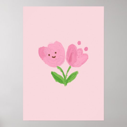 Simple Botanical Green Leaf Minimalist Print ポスター (正面)