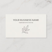 Simple Botanical Neutral Minimalist Small 名刺 (裏面)