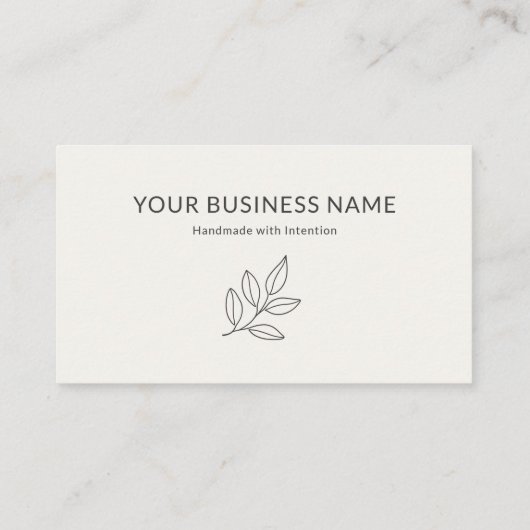  Simple Botanical Neutral Minimalist Small 名刺 (裏面)