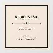 Simple Boutique Store Name Beige Window Decal ウィンドウサイン (シート)