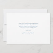 Simple Bow Boy Photo Collage Baby サンキューカード (裏面)