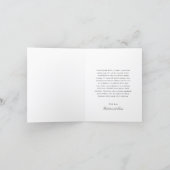 Simple Bow Classic Wedding サンキューカード (内部)