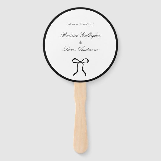 Simple Bow Classic Wedding ハンドファン (正面)