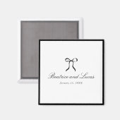 Simple Bow Classic Wedding マグネット (正面/裏面)