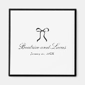 Simple Bow Classic Wedding マグネット (正面)