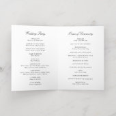 Simple Bow Classic Wedding Foil Program 箔グリーティングカード (内側レイダウン)