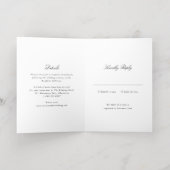 Simple Bow Classic Wedding Invitation 箔グリーティングカード (内側レイダウン)