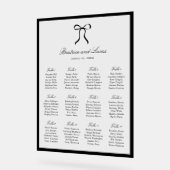 Simple Bow Classic Wedding Seating Chart アクリルサイン (傾斜)