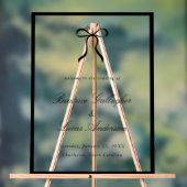 Simple Bow Classic Wedding Welcome Sign アクリルサイン (ニュートラル)