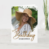 Simple Boyfriend | Girlfriend Photo Birthday カード (正面)