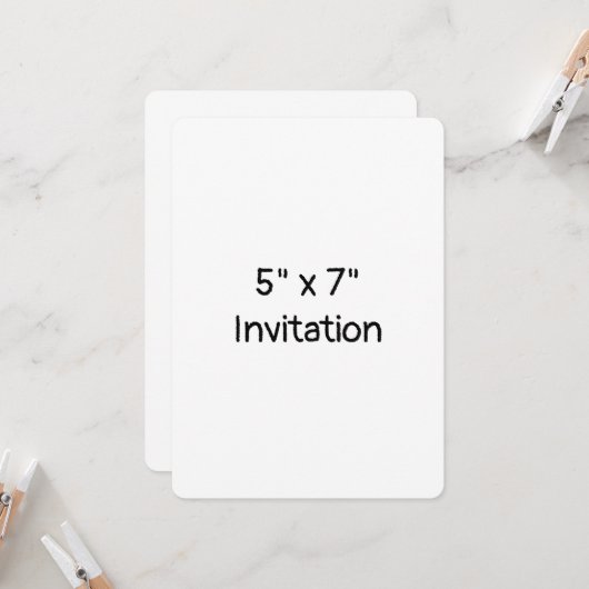 Simple Brand Promotion Rounded 5" x 7" 招待状 (正面/裏面インサイチュ)