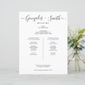 Simple  bridal party Wedding Timeline list (スタンド正面)