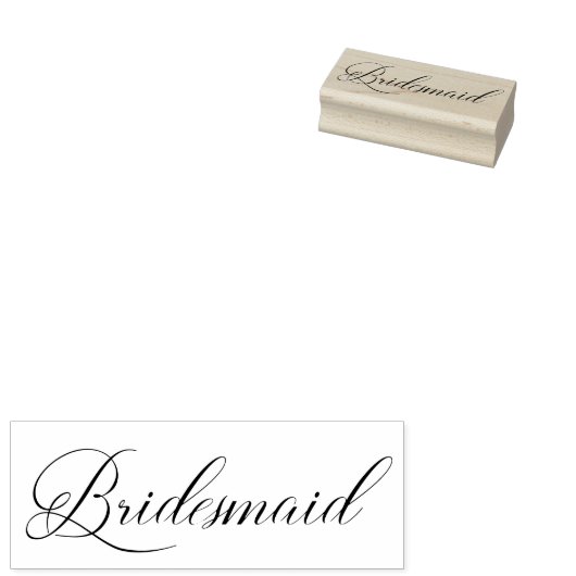 Simple Bridesmaid Quote Tipography Script ラバースタンプ (押印)