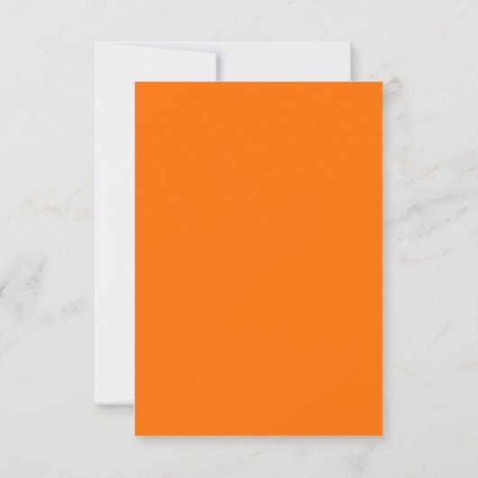 Simple Bright Orange Wedding RSVP Online QR Code  (裏面)