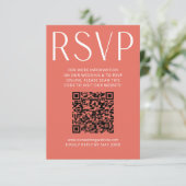 Simple Bright Pink Wedding RSVP Online QR Code (スタンド正面)