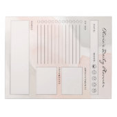 Simple Brown and Beige Minimalist Daily Planner ノートパッド (正面)