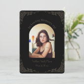 Simple Brown and Black Pagan Funeral  招待状 (スタンド正面)