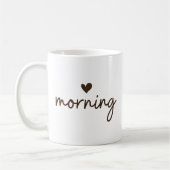 Simple Brown "Morning" コーヒーマグカップ (左)