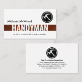 Simple Brown Wood Handyman Layer 名刺 (正面/裏面)